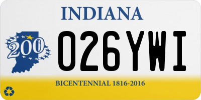 IN license plate 026YWI