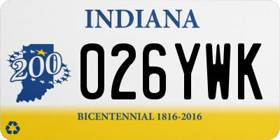 IN license plate 026YWK