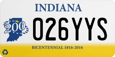 IN license plate 026YYS