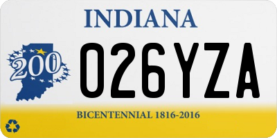 IN license plate 026YZA