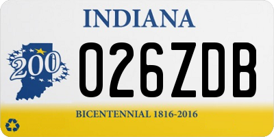 IN license plate 026ZDB