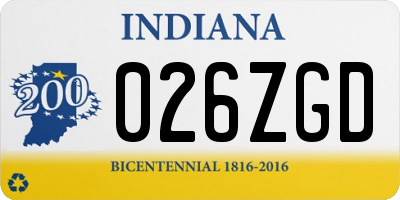 IN license plate 026ZGD
