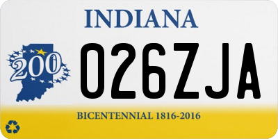 IN license plate 026ZJA