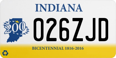 IN license plate 026ZJD
