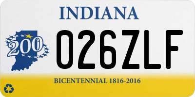 IN license plate 026ZLF