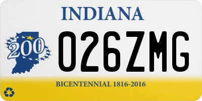 IN license plate 026ZMG