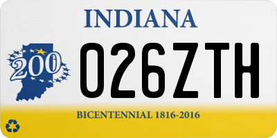 IN license plate 026ZTH