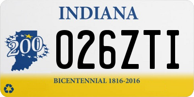 IN license plate 026ZTI