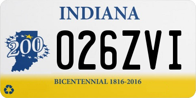 IN license plate 026ZVI
