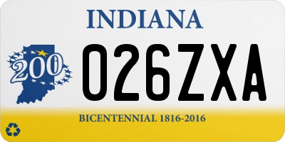 IN license plate 026ZXA