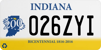 IN license plate 026ZYI