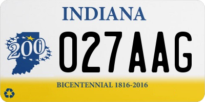 IN license plate 027AAG