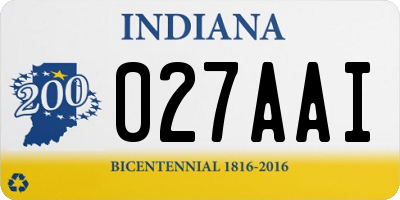 IN license plate 027AAI