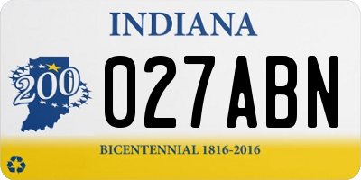 IN license plate 027ABN