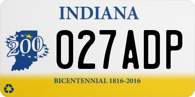IN license plate 027ADP