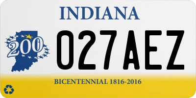 IN license plate 027AEZ