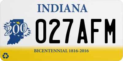 IN license plate 027AFM