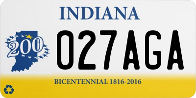 IN license plate 027AGA