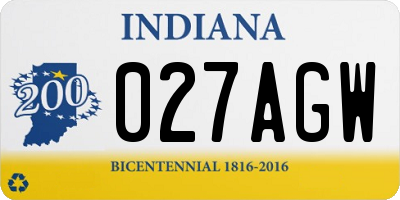 IN license plate 027AGW