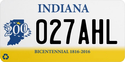 IN license plate 027AHL
