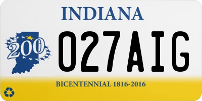 IN license plate 027AIG