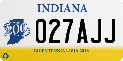 IN license plate 027AJJ