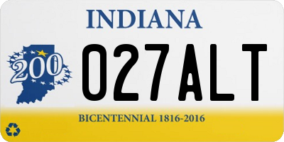 IN license plate 027ALT