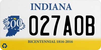 IN license plate 027AOB
