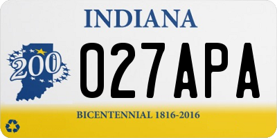 IN license plate 027APA