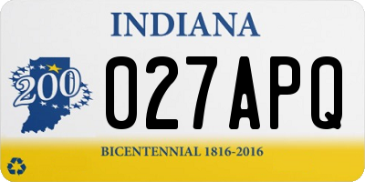 IN license plate 027APQ