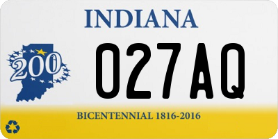 IN license plate 027AQ