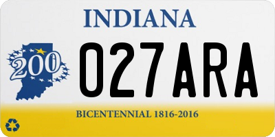 IN license plate 027ARA