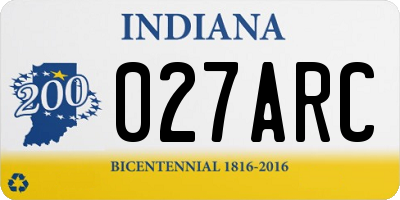 IN license plate 027ARC