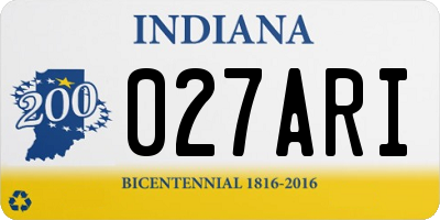 IN license plate 027ARI