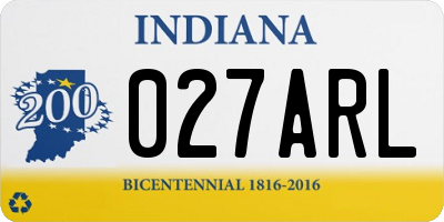 IN license plate 027ARL