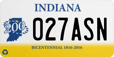 IN license plate 027ASN