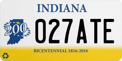 IN license plate 027ATE