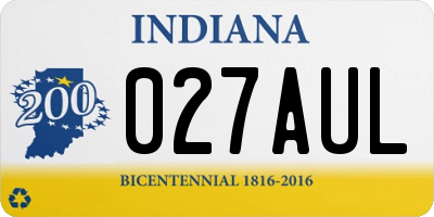 IN license plate 027AUL