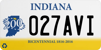 IN license plate 027AVI
