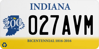 IN license plate 027AVM