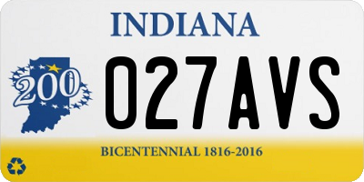 IN license plate 027AVS