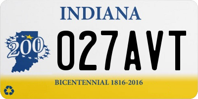 IN license plate 027AVT