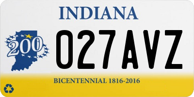 IN license plate 027AVZ