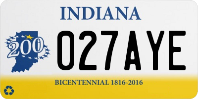 IN license plate 027AYE