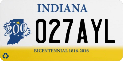 IN license plate 027AYL