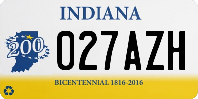 IN license plate 027AZH