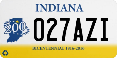 IN license plate 027AZI