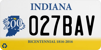 IN license plate 027BAV