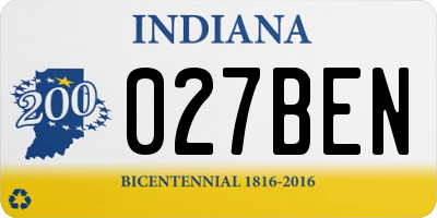IN license plate 027BEN