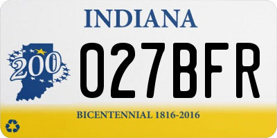 IN license plate 027BFR